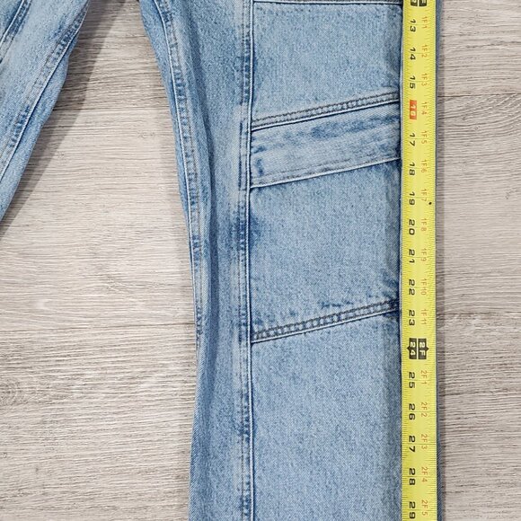 Agolde Cargo Jeans Cooper Light Wash Organic Denim Utility Carpenter Women's 26 - Picture 10 of 11